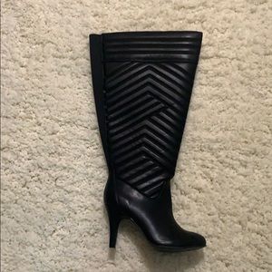 Over the knee black boots (wide)